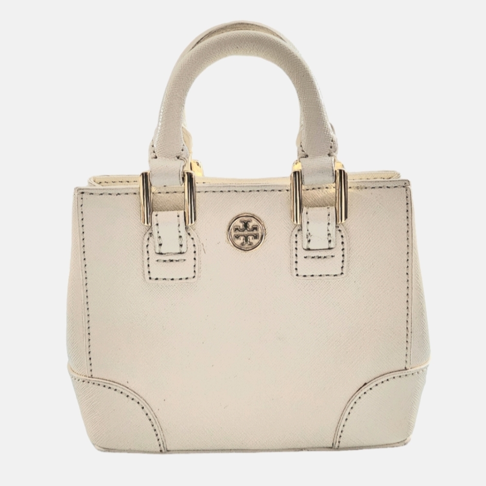 Tory Burch Mini Satchel Crossbody/Top handle Cream Bag